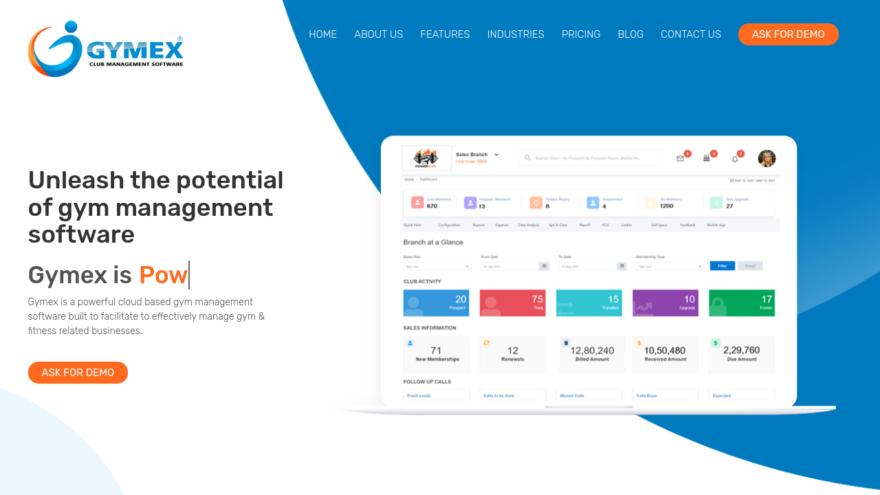 Gymex club management software
